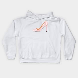 High Heeled shoe in Rose Quartz Kids Hoodie